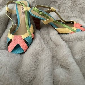 Preowned Pilar Avril Leather Slingbacks